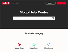 Tablet Screenshot of help.mogo.ca